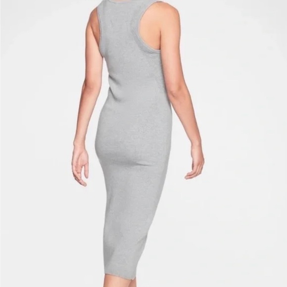 Athleta River Rib Sweater Tank Dress Merino Wool Blend Women’s S Tall Gray - Picture 2 of 13